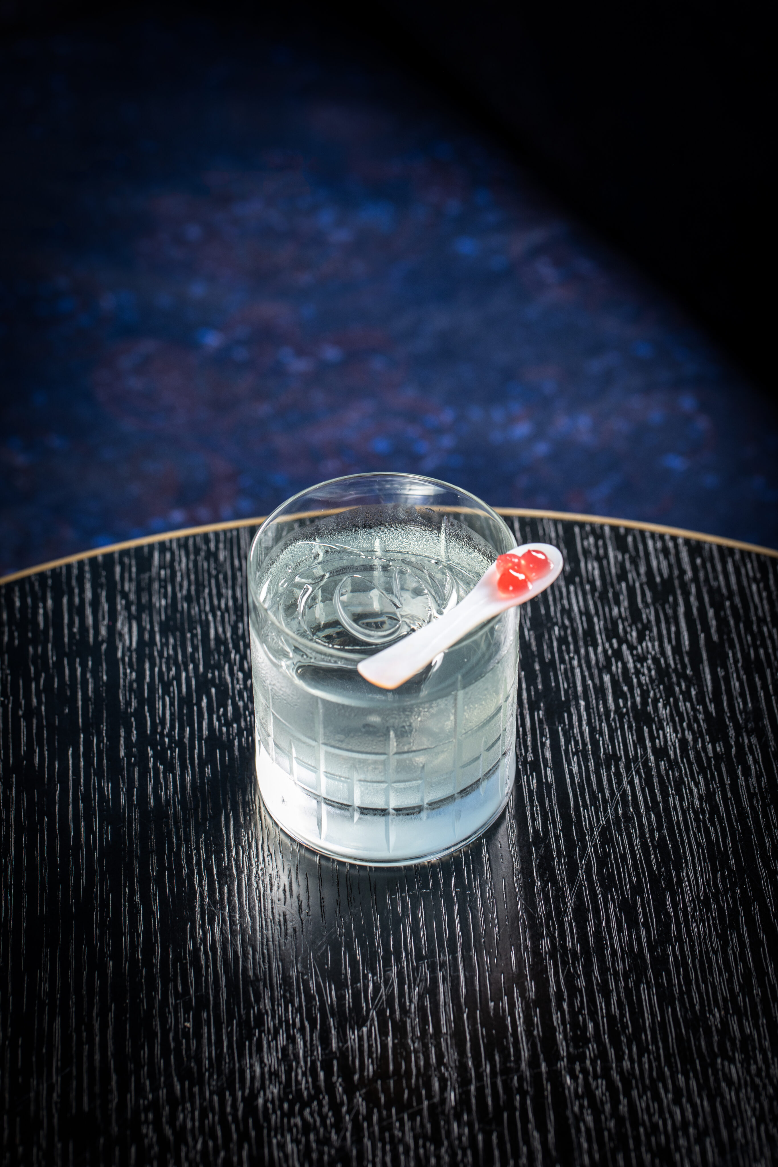 Blue Cloud. A Cocktail at Capolinea, an Italian Restaurant in Downtown Atlanta