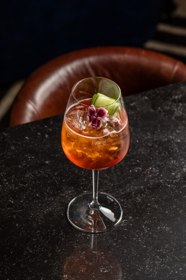 Endless Spring. A Cocktail at Capolinea, an Italian Restaurant in Downtown Atlanta