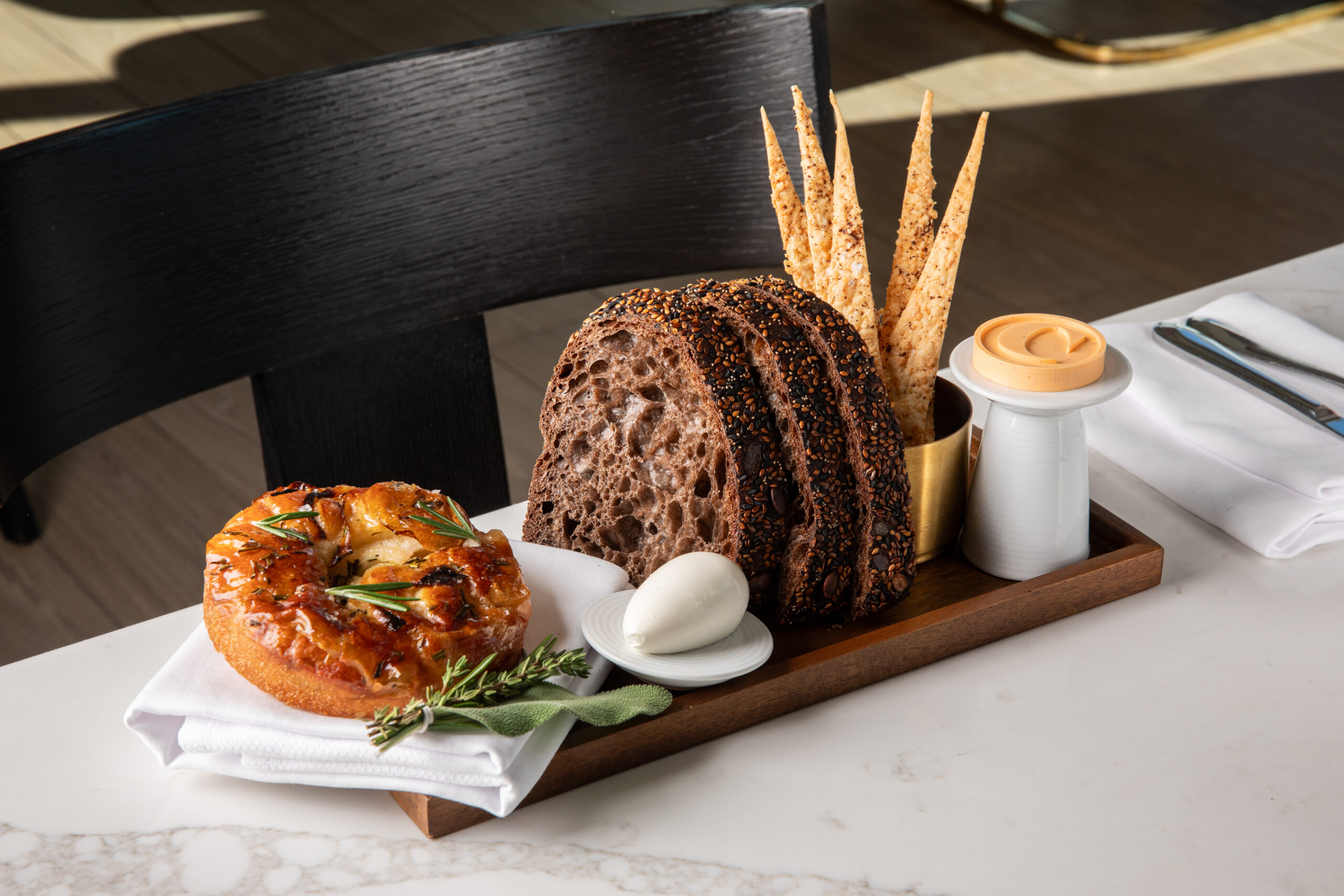 Fresh Bread Service at Capolinea, created by Executive Pastry Chef Daniella Lea Rada