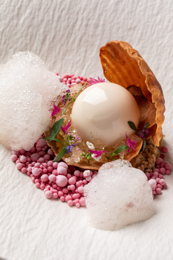 La Perla, an artisan dessert at Capolinea created by Executive Pastry Chef Daniella Lea Rada
