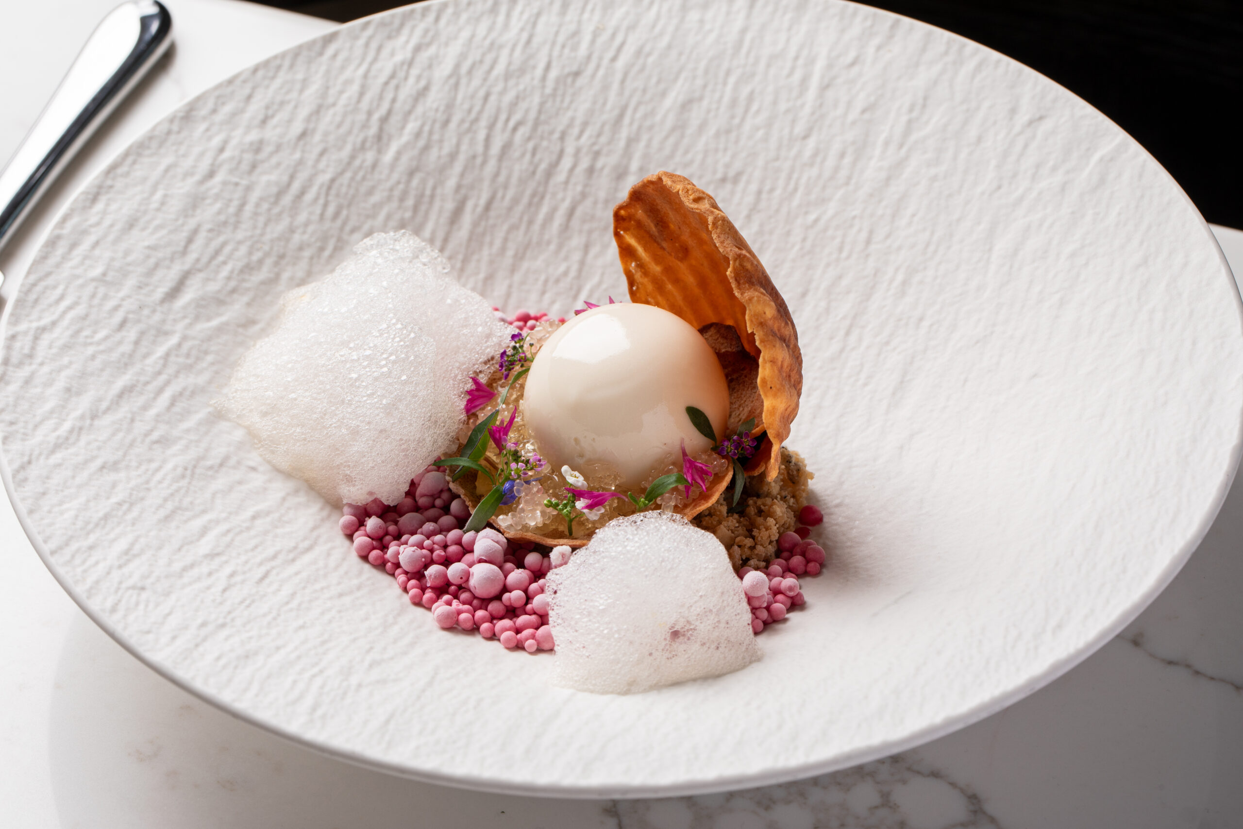 La Perla, an artisan dessert at Capolinea created by Executive Pastry Chef Daniella Lea Rada