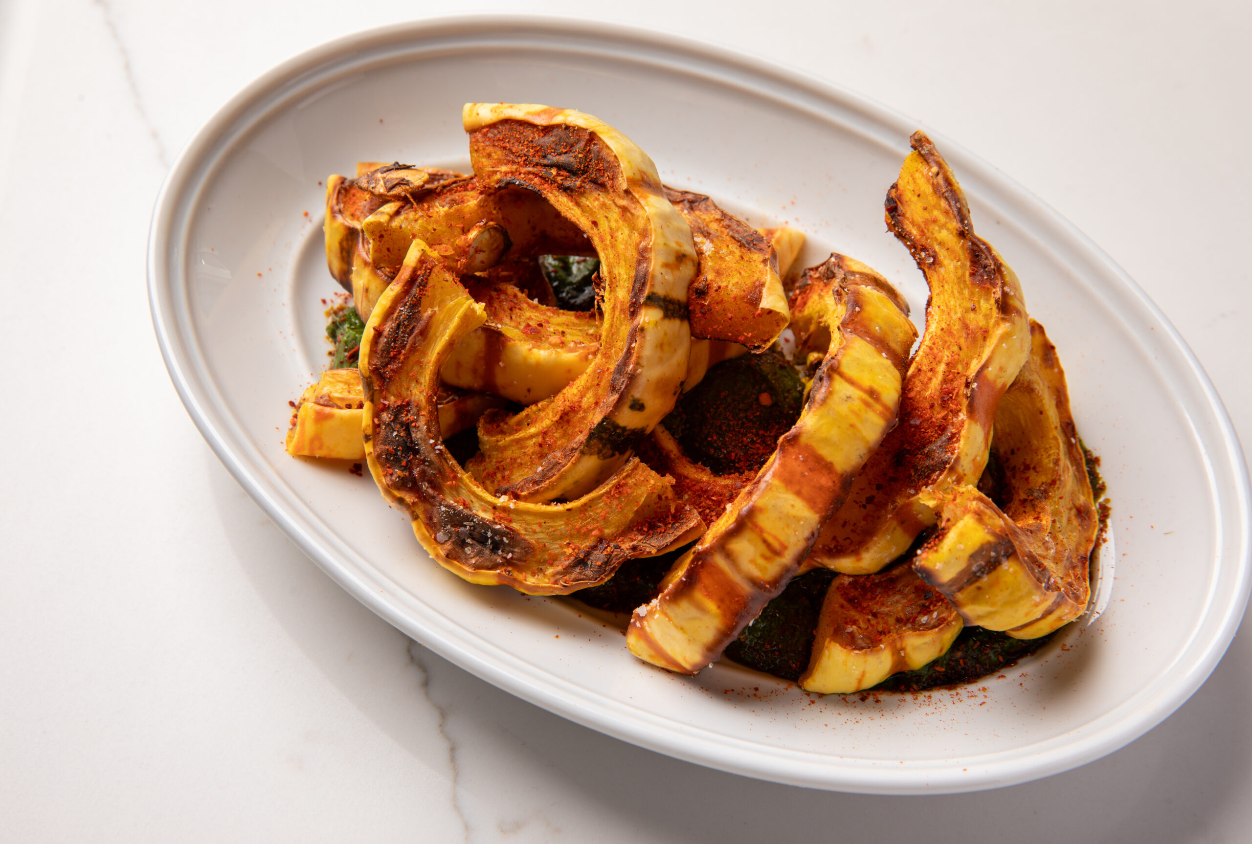 Zucca (delicata squash) side dish at Capolinea.